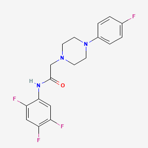 molecular formula C18H17F4N3O B2766467 2-[4-(4-fluorophenyl)piperazin-1-yl]-N-(2,4,5-trifluorophenyl)acetamide CAS No. 720667-95-8