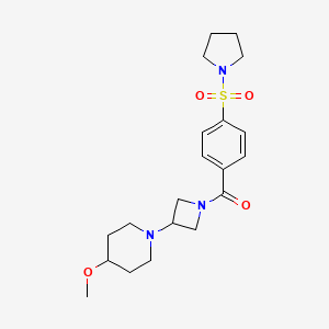 (3-(4-Methoxypiperidin-1-yl)azetidin-1-yl)(4-(pyrrolidin-1-ylsulfonyl)phenyl)methanone