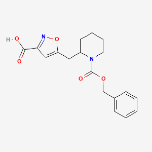 5-[(1-Phenylmethoxycarbonylpiperidin-2-yl)methyl]-1,2-oxazole-3-carboxylic acid
