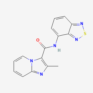 molecular formula C15H11N5OS B2766492 N-(benzo[c][1,2,5]thiadiazol-4-yl)-2-methylimidazo[1,2-a]pyridine-3-carboxamide CAS No. 1207009-42-4