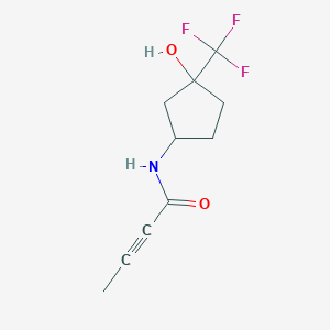 N-[3-Hydroxy-3-(trifluoromethyl)cyclopentyl]but-2-ynamide