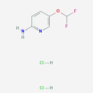 molecular formula C6H8Cl2F2N2O B2766502 5-(Difluoromethoxy)pyridin-2-amine dihydrochloride CAS No. 1707365-40-9