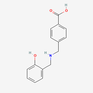 molecular formula C15H15NO3 B2766521 4-{[(2-Hydroxybenzyl)amino]methyl}benzoic acid CAS No. 1370592-87-2
