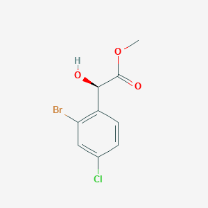 molecular formula C9H8BrClO3 B2766524 Methyl (2R)-2-(2-bromo-4-chlorophenyl)-2-hydroxyacetate CAS No. 2382393-07-7