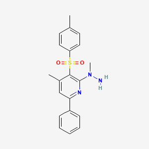 molecular formula C20H21N3O2S B2766530 4-Methyl-2-(1-methylhydrazino)-3-[(4-methylphenyl)sulfonyl]-6-phenylpyridine CAS No. 341967-37-1
