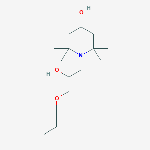 molecular formula C17H35NO3 B2766541 1-{2-Hydroxy-3-[(2-methylbutan-2-yl)oxy]propyl}-2,2,6,6-tetramethylpiperidin-4-ol CAS No. 942033-64-9