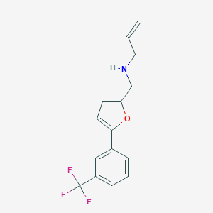 molecular formula C15H14F3NO B276656 N-allyl-N-({5-[3-(trifluoromethyl)phenyl]-2-furyl}methyl)amine 