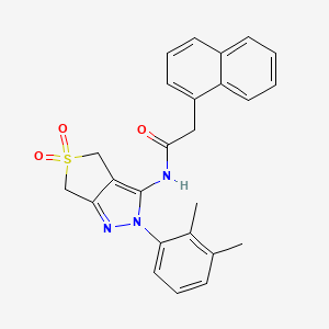 molecular formula C25H23N3O3S B2766573 N-(2-(2,3-dimethylphenyl)-5,5-dioxido-4,6-dihydro-2H-thieno[3,4-c]pyrazol-3-yl)-2-(naphthalen-1-yl)acetamide CAS No. 681267-11-8