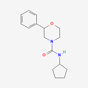 molecular formula C16H22N2O2 B2766575 N-cyclopentyl-2-phenylmorpholine-4-carboxamide CAS No. 1147695-30-4