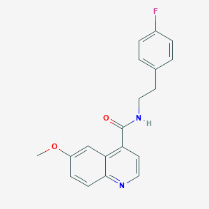 molecular formula C19H17FN2O2 B2766578 N-[2-(4-fluorophenyl)ethyl]-6-methoxyquinoline-4-carboxamide CAS No. 2415630-06-5