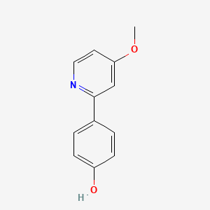 molecular formula C12H11NO2 B2766580 4-(4-Methoxypyridin-2-yl)phenol CAS No. 733729-35-6