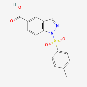 molecular formula C15H12N2O4S B2766582 1-对甲苯磺酰-1H-吲唑-5-甲酸 CAS No. 2007917-31-7