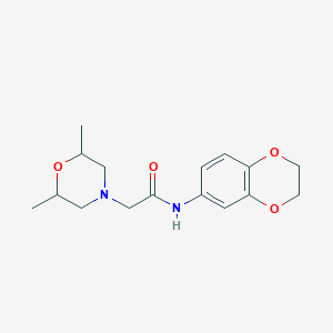 molecular formula C16H22N2O4 B2766594 N-(2,3-dihydro-1,4-benzodioxin-6-yl)-2-(2,6-dimethylmorpholin-4-yl)acetamide CAS No. 453584-44-6