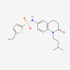 molecular formula C20H26N2O3S2 B2766609 5-ethyl-N-(1-isopentyl-2-oxo-1,2,3,4-tetrahydroquinolin-6-yl)thiophene-2-sulfonamide CAS No. 941906-95-2
