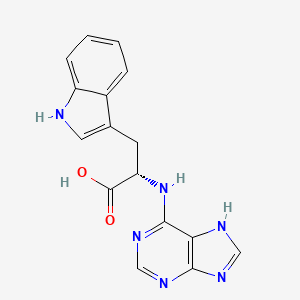 molecular formula C16H14N6O2 B2766614 N-9H-purin-6-yl-L-tryptophan CAS No. 1173674-58-2