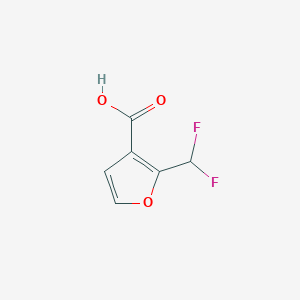 molecular formula C6H4F2O3 B2766615 2-(Difluoromethyl)furan-3-carboxylic acid CAS No. 1655558-07-8