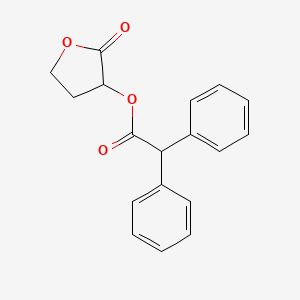 molecular formula C18H16O4 B2766623 2-Oxooxolan-3-yl 2,2-diphenylacetate CAS No. 453550-77-1