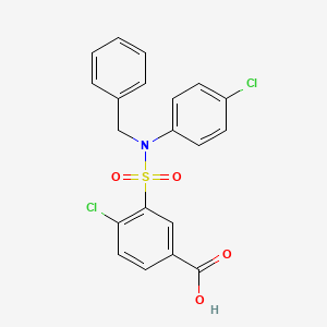 3-[Benzyl(4-chlorophenyl)sulfamoyl]-4-chlorobenzoic acid