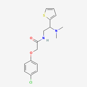 2-(4-chlorophenoxy)-N-[2-(dimethylamino)-2-thiophen-2-ylethyl]acetamide