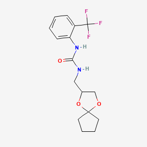 1-(1,4-Dioxaspiro[4.4]nonan-2-ylmethyl)-3-(2-(trifluoromethyl)phenyl)urea