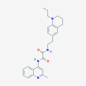 N1-(2-methylquinolin-4-yl)-N2-(2-(1-propyl-1,2,3,4-tetrahydroquinolin-6-yl)ethyl)oxalamide