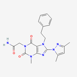 2-(8-(3,5-dimethyl-1H-pyrazol-1-yl)-3-methyl-2,6-dioxo-7-phenethyl-2,3,6,7-tetrahydro-1H-purin-1-yl)acetamide