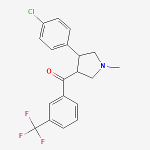 [4-(4-chlorophenyl)-1-methyltetrahydro-1H-pyrrol-3-yl][3-(trifluoromethyl)phenyl]methanone