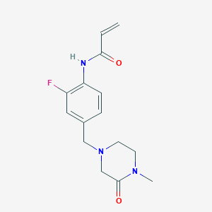 N-[2-Fluoro-4-[(4-methyl-3-oxopiperazin-1-yl)methyl]phenyl]prop-2-enamide