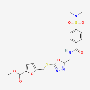 methyl 5-(((5-((4-(N,N-dimethylsulfamoyl)benzamido)methyl)-1,3,4-oxadiazol-2-yl)thio)methyl)furan-2-carboxylate
