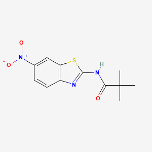 2,2-dimethyl-N-(6-nitro-1,3-benzothiazol-2-yl)propanamide
