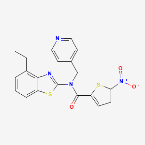 N-(4-ethylbenzo[d]thiazol-2-yl)-5-nitro-N-(pyridin-4-ylmethyl)thiophene-2-carboxamide