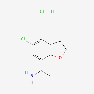 1-(5-Chloro-2,3-dihydro-1-benzofuran-7-yl)ethan-1-amine hydrochloride