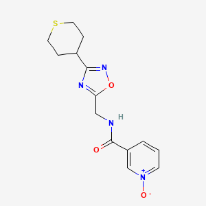 3-(((3-(tetrahydro-2H-thiopyran-4-yl)-1,2,4-oxadiazol-5-yl)methyl)carbamoyl)pyridine 1-oxide