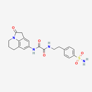 N1-(2-oxo-2,4,5,6-tetrahydro-1H-pyrrolo[3,2,1-ij]quinolin-8-yl)-N2-(4-sulfamoylphenethyl)oxalamide