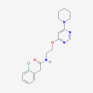 2-(2-chlorophenyl)-N-(2-((6-(piperidin-1-yl)pyrimidin-4-yl)oxy)ethyl)acetamide