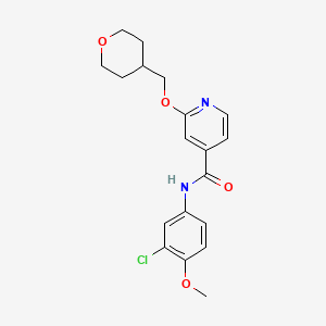 N-(3-chloro-4-methoxyphenyl)-2-((tetrahydro-2H-pyran-4-yl)methoxy)isonicotinamide