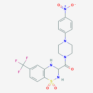 3-{[4-(4-nitrophenyl)piperazin-1-yl]carbonyl}-6-(trifluoromethyl)-3,4-dihydro-2H-1,2,4-benzothiadiazine 1,1-dioxide