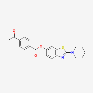 2-(Piperidin-1-yl)benzo[d]thiazol-6-yl 4-acetylbenzoate