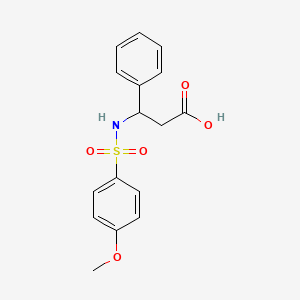 3-[(4-Methoxyphenyl)sulfonylamino]-3-phenylpropanoic acid