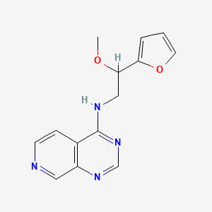 B2766753 N-[2-(Furan-2-yl)-2-methoxyethyl]pyrido[3,4-d]pyrimidin-4-amine CAS No. 2379985-73-4