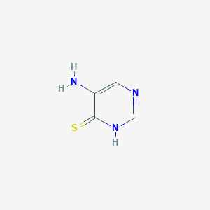 molecular formula C4H5N3S B2766755 5-Aminopyrimidine-4(1H)-thione CAS No. 57417-53-5