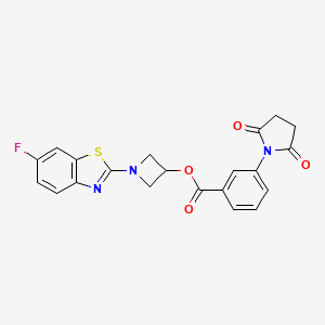 1-(6-Fluorobenzo[d]thiazol-2-yl)azetidin-3-yl 3-(2,5-dioxopyrrolidin-1-yl)benzoate