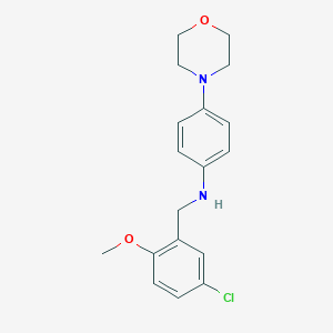 molecular formula C18H21ClN2O2 B276676 N-(5-chloro-2-methoxybenzyl)-4-(morpholin-4-yl)aniline 