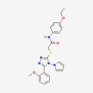 N-(4-ethoxyphenyl)-2-{[5-(2-methoxyphenyl)-4-(1H-pyrrol-1-yl)-4H-1,2,4-triazol-3-yl]sulfanyl}acetamide