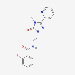 2-fluoro-N-(2-(4-methyl-5-oxo-3-(pyridin-2-yl)-4,5-dihydro-1H-1,2,4-triazol-1-yl)ethyl)benzamide