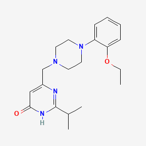 molecular formula C20H28N4O2 B2766766 6-{[4-(2-ethoxyphenyl)piperazino]methyl}-2-isopropyl-4(3H)-pyrimidinone CAS No. 1340855-04-0
