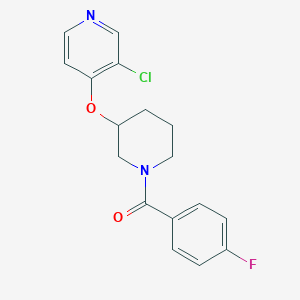 molecular formula C17H16ClFN2O2 B2766769 (3-((3-Chloropyridin-4-yl)oxy)piperidin-1-yl)(4-fluorophenyl)methanone CAS No. 2034575-04-5