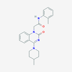 2-(4-(4-methylpiperidin-1-yl)-2-oxoquinazolin-1(2H)-yl)-N-(o-tolyl)acetamide