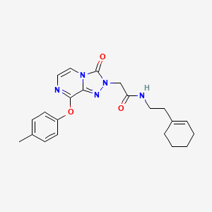 molecular formula C22H25N5O3 B2766800 N-[2-(cyclohex-1-en-1-yl)ethyl]-2-[8-(4-methylphenoxy)-3-oxo-2H,3H-[1,2,4]triazolo[4,3-a]pyrazin-2-yl]acetamide CAS No. 1251696-92-0