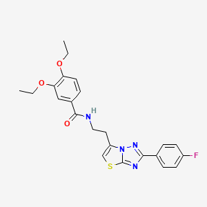 3,4-diethoxy-N-(2-(2-(4-fluorophenyl)thiazolo[3,2-b][1,2,4]triazol-6-yl)ethyl)benzamide